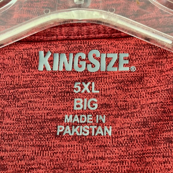 Men's 5XL Rich Red Dri Fit Polo Shirt - Picture 3 of 5